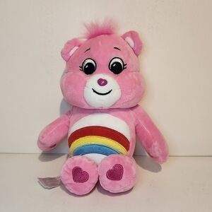 8” Pink Care Bears Cheer Rainbow Bear